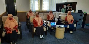 Jajaran Pengurus DWP Kemenag Karanganyar Ikuti Webinar Penanganan Isoman Covid 19