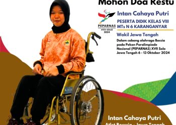 Intan, Atlit Bocccia Wakil Jawa Tengah pada PEPARNAS XVII di Solo