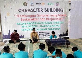 Character Building bagi peserta didik program khusus tahfidz